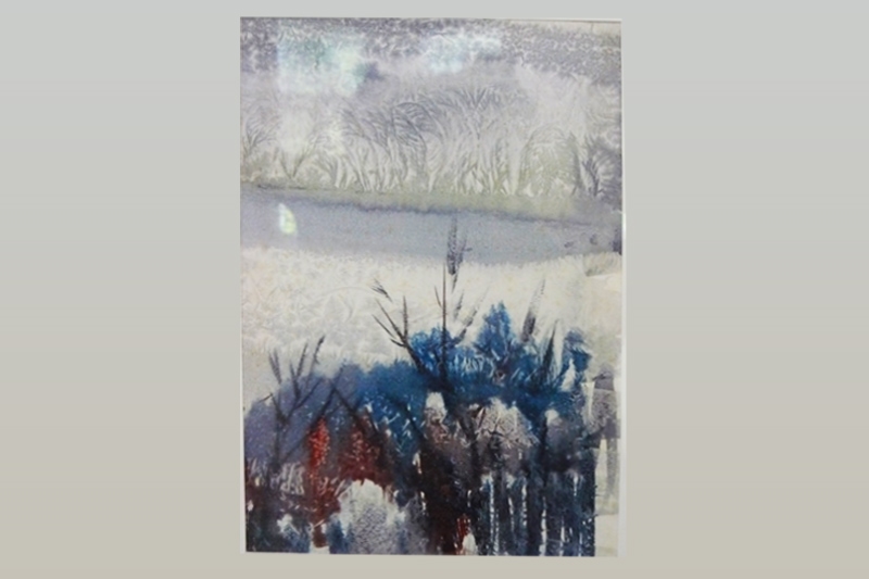 Морозный день. 2004. Бум., акв.