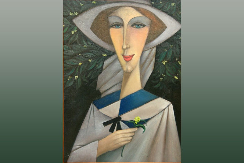 Серия «Прекрасная дама. Женщина в белом». 1995. Х., м.