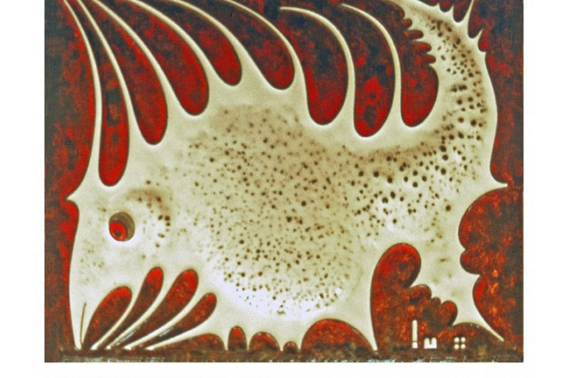 Белый дракон. 1988. Эмаль на меди