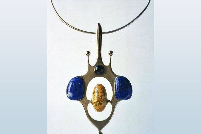 Колье «Воспоминание о Востоке». 1980. Серебро, бирюза